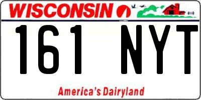 WI license plate 161NYT