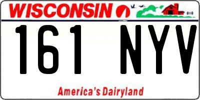 WI license plate 161NYV