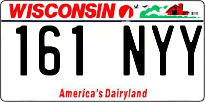WI license plate 161NYY