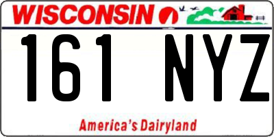 WI license plate 161NYZ