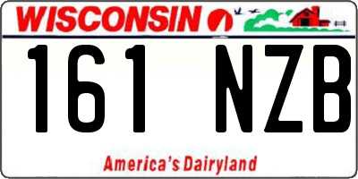 WI license plate 161NZB