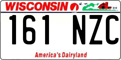 WI license plate 161NZC