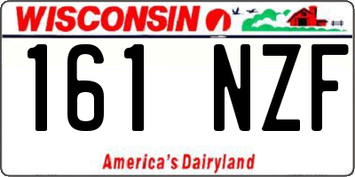 WI license plate 161NZF