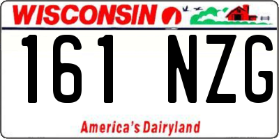 WI license plate 161NZG
