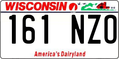 WI license plate 161NZO