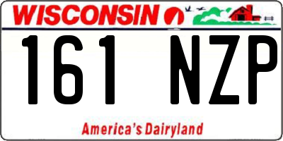WI license plate 161NZP
