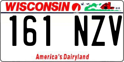 WI license plate 161NZV