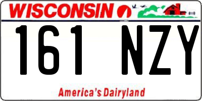 WI license plate 161NZY
