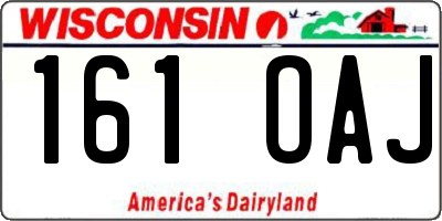 WI license plate 161OAJ