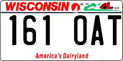 WI license plate 161OAT