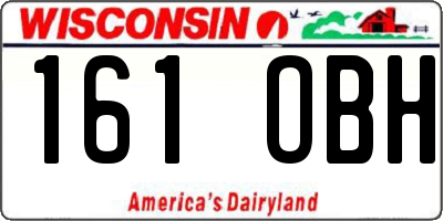 WI license plate 161OBH