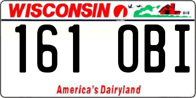 WI license plate 161OBI