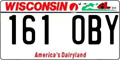 WI license plate 161OBY