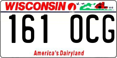 WI license plate 161OCG