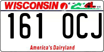 WI license plate 161OCJ