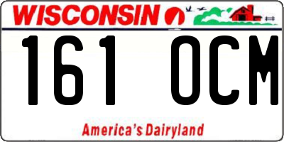 WI license plate 161OCM