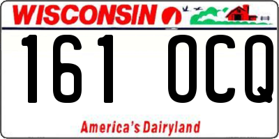 WI license plate 161OCQ