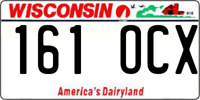 WI license plate 161OCX