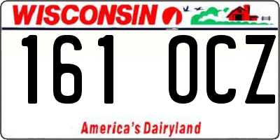 WI license plate 161OCZ