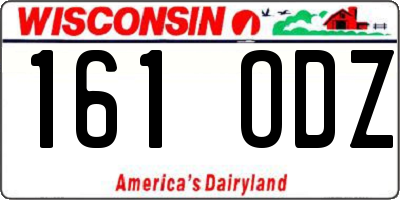 WI license plate 161ODZ