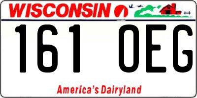 WI license plate 161OEG