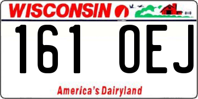 WI license plate 161OEJ