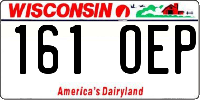 WI license plate 161OEP