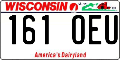 WI license plate 161OEU