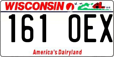 WI license plate 161OEX