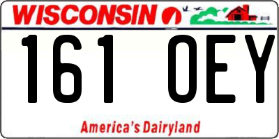 WI license plate 161OEY