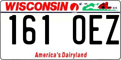 WI license plate 161OEZ