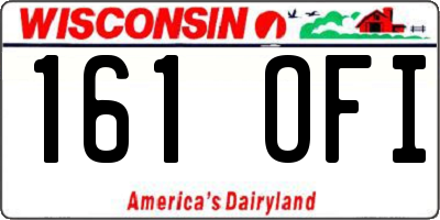 WI license plate 161OFI