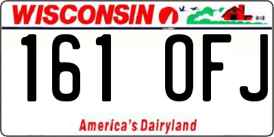 WI license plate 161OFJ