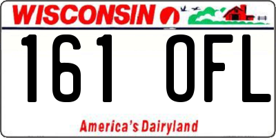 WI license plate 161OFL