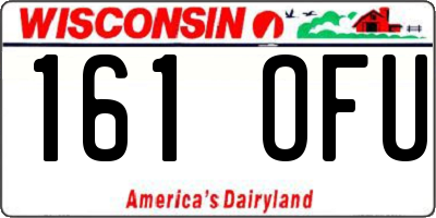 WI license plate 161OFU
