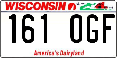 WI license plate 161OGF