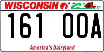 WI license plate 161OOA