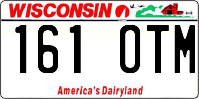 WI license plate 161OTM