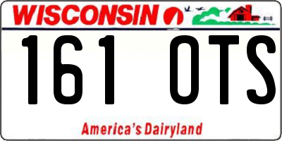 WI license plate 161OTS