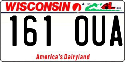 WI license plate 161OUA