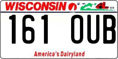 WI license plate 161OUB