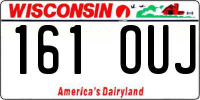 WI license plate 161OUJ