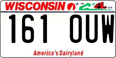 WI license plate 161OUW