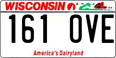 WI license plate 161OVE