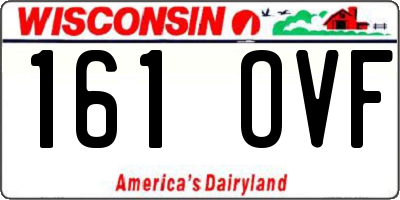 WI license plate 161OVF