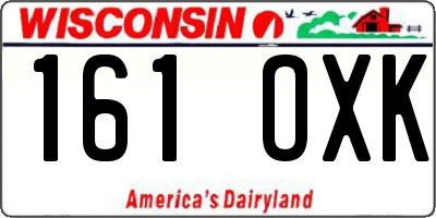 WI license plate 161OXK