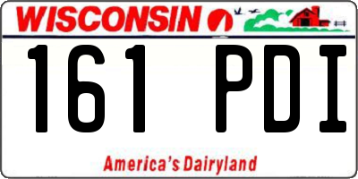 WI license plate 161PDI