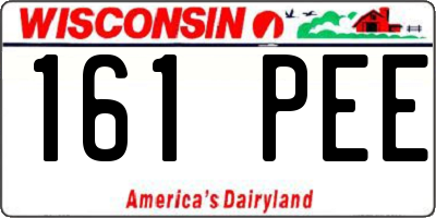WI license plate 161PEE