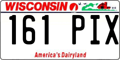 WI license plate 161PIX