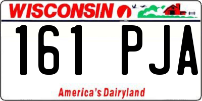 WI license plate 161PJA